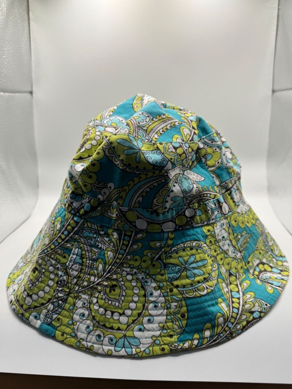 Bucket Hat Vera Bradley Green Paisley Floral Cotton Women's One size